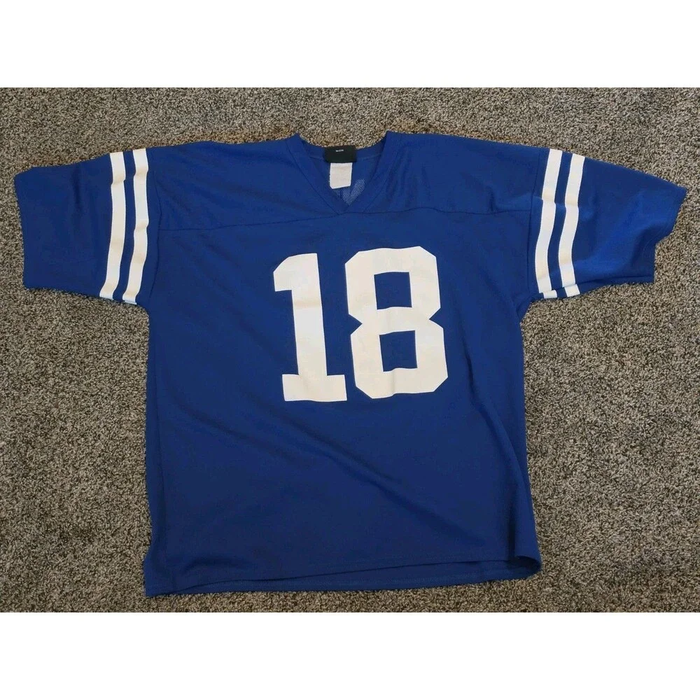 Rare Vintage LOGO ATHLETIC Peyton Manning Indianapolis Colts Jersey 90s Blue L